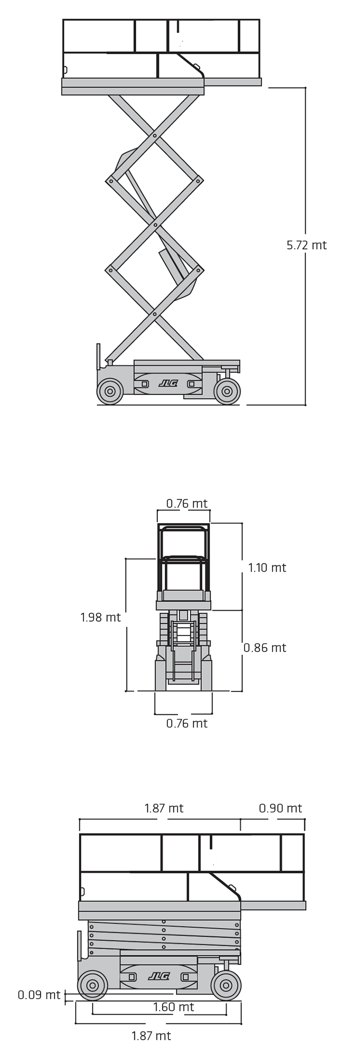 Piattaforma Semovente Verticale Elettrica VE 8 JL - 1930 ES