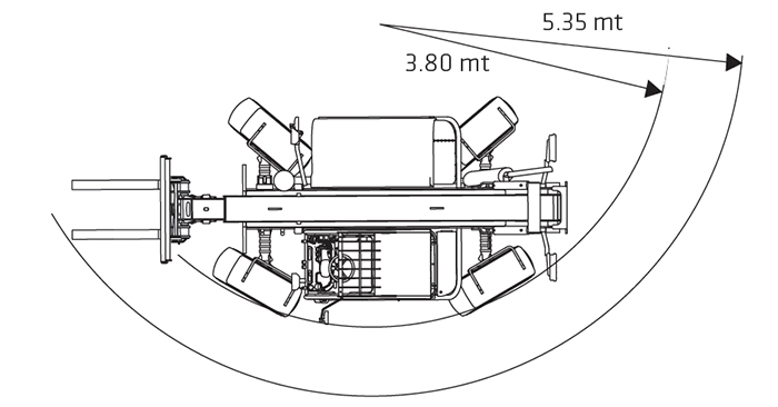 Sollevatore telescopico fisso STF 40.13 JL