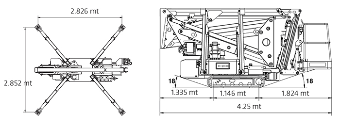 Piattaforma Articolata a ragno RA 17 SE - S Z-170 E